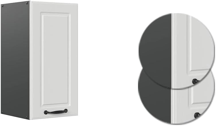 Pensile da cucina R-Line, Bianco casa di campagna, 30 cm, per la libera combinazione all'interno di sistemi cucina modulari