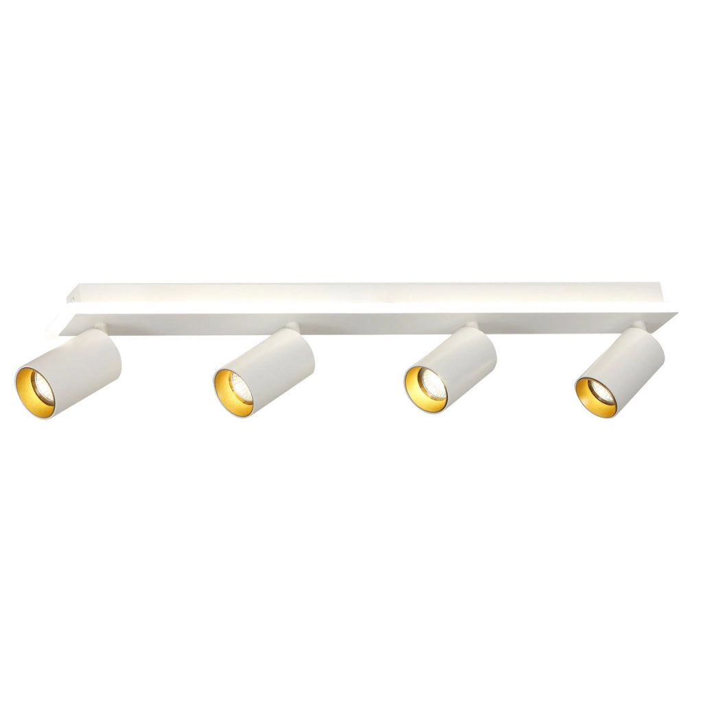 Plafoniera Parma bianca/oro 4xGU10 LED Light Prestige