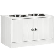 Armadio per cibo cane ¨C Zephmum ¨C Bianco, porte scorrevoli, 60x30x35.5 cm