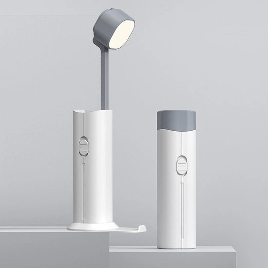 Lampada da scrivania telescopica con LED lettore a bassa tensione, regolabile luminosità, torcia portatile per camera da letto, studio e all'aperto - 3000 mAh