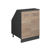 Mobile sottotetto Rion Sonoma/Antracite 60 x 83.8 cm con 2 porte, carcassa 60 cm profondità Vicco
