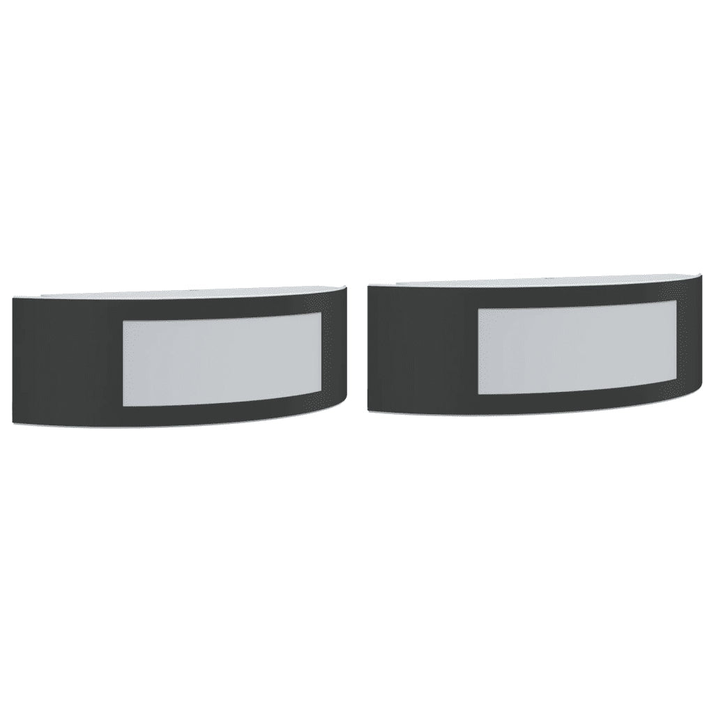 Applique da Esterno 2 pz Nere in Acciaio Inossidabile CFW2590183