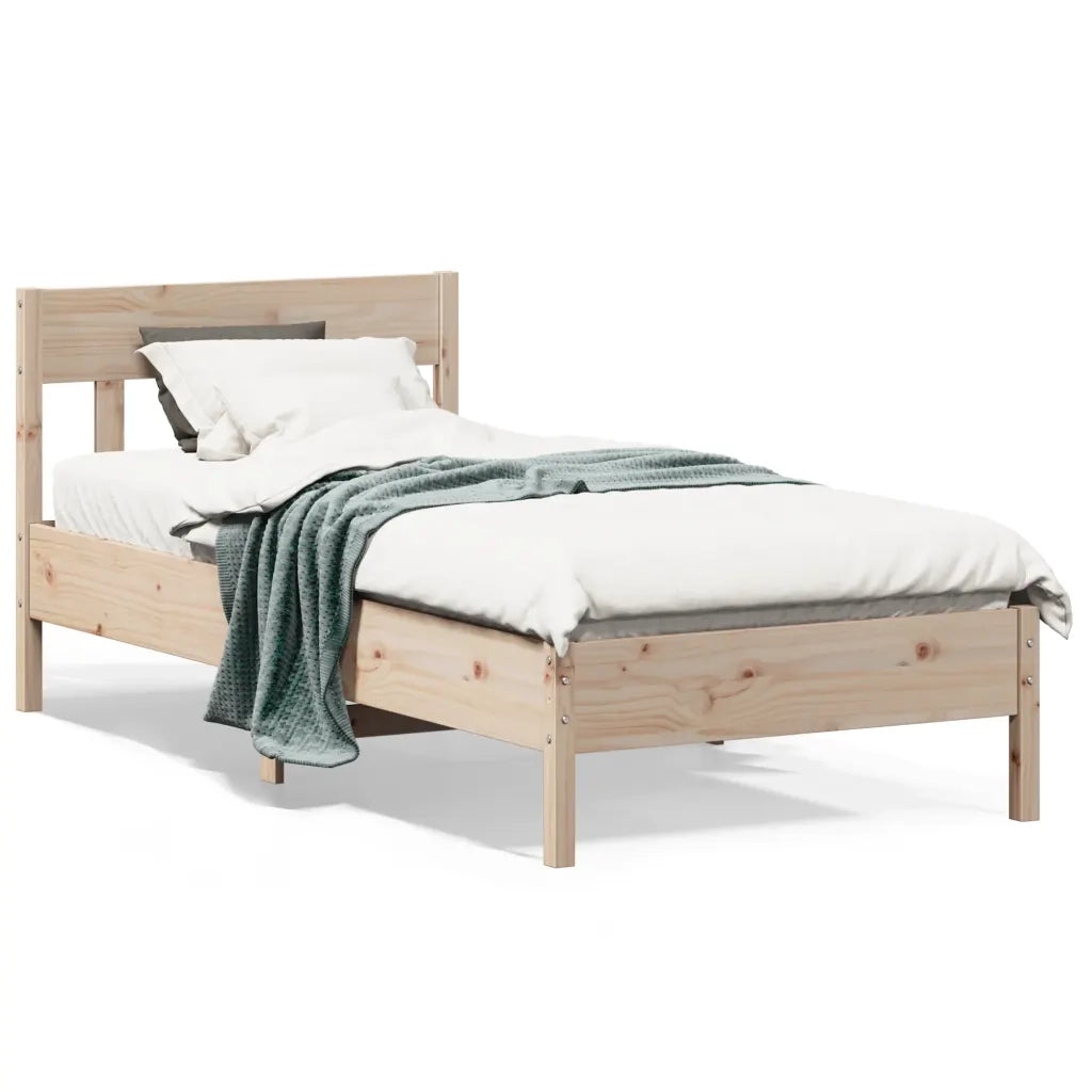 Letto senza Materasso 75x190 cm in Legno Massello Pino