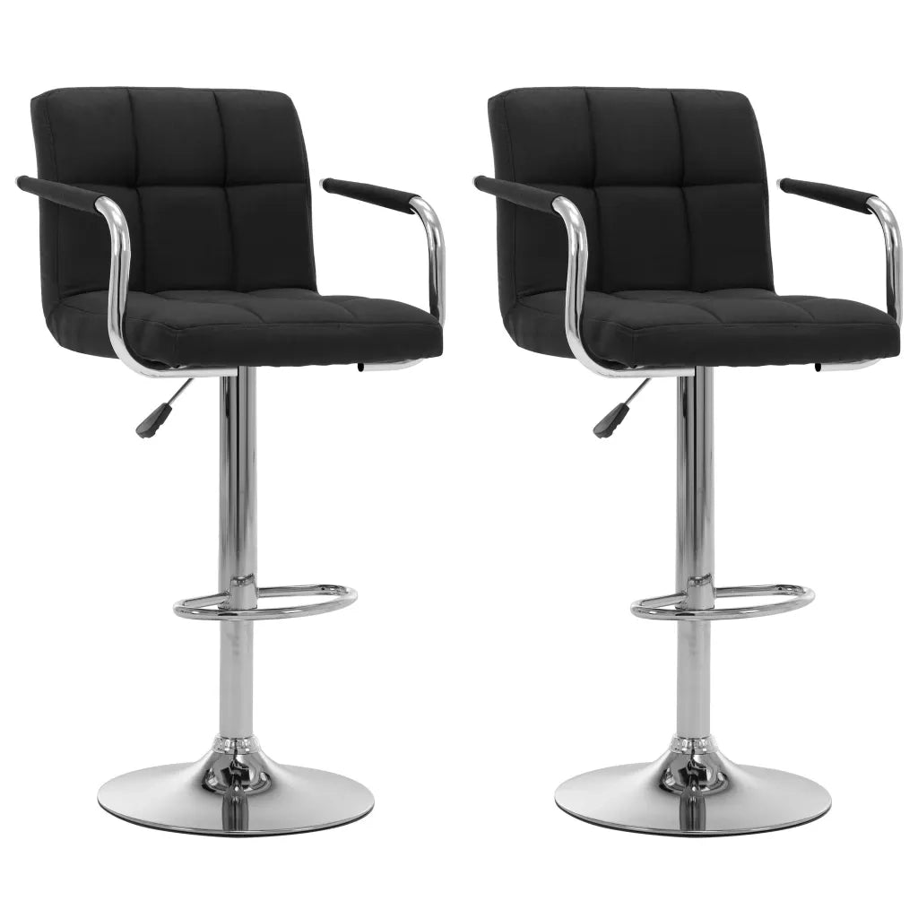 Sedie da Bar 2 pz Nere in Tessuto cod mxl 63938