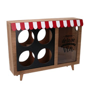Portabottiglie legno 4 posti con portatappi bistrot rettangolare cm 38x25h8