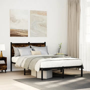 Giroletto senza Materasso in Metallo Rovere Fumo 120x190 cm 4007664