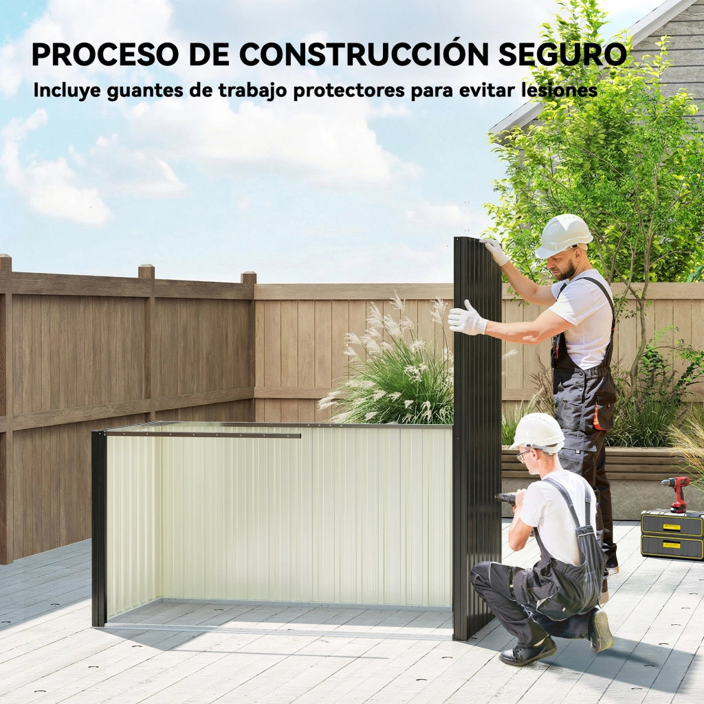 Casetta da Giardino 163x90x179 cm ¨C zephmum ¨C Grigio Scuro