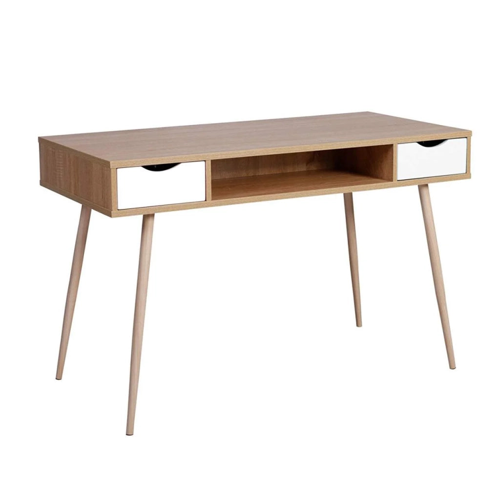 Tavolo porta computer con tre opzioni di stoccaggio 120 cm MDF color rovere 19_0000539