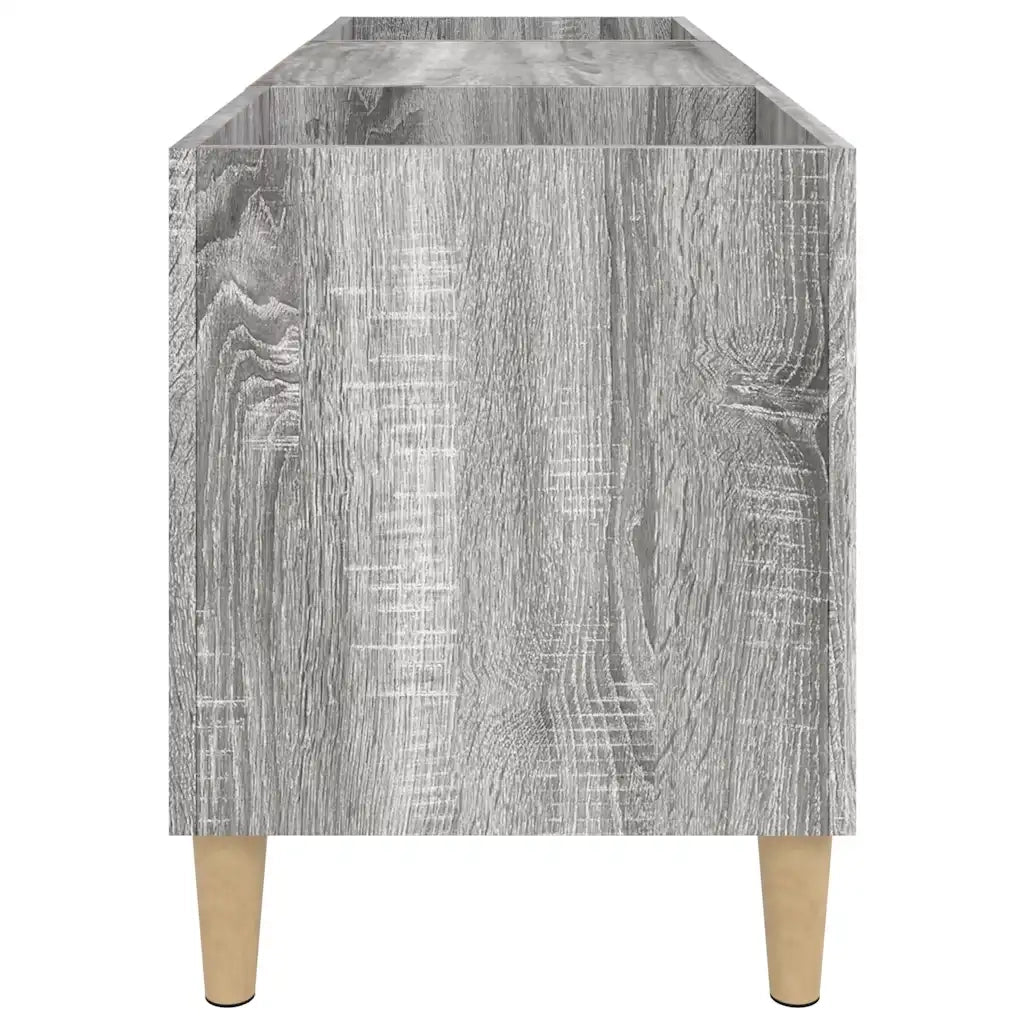 Mobile Porta Dischi Grigio Sonoma 121x38x48cm Legno Multistrato 831931