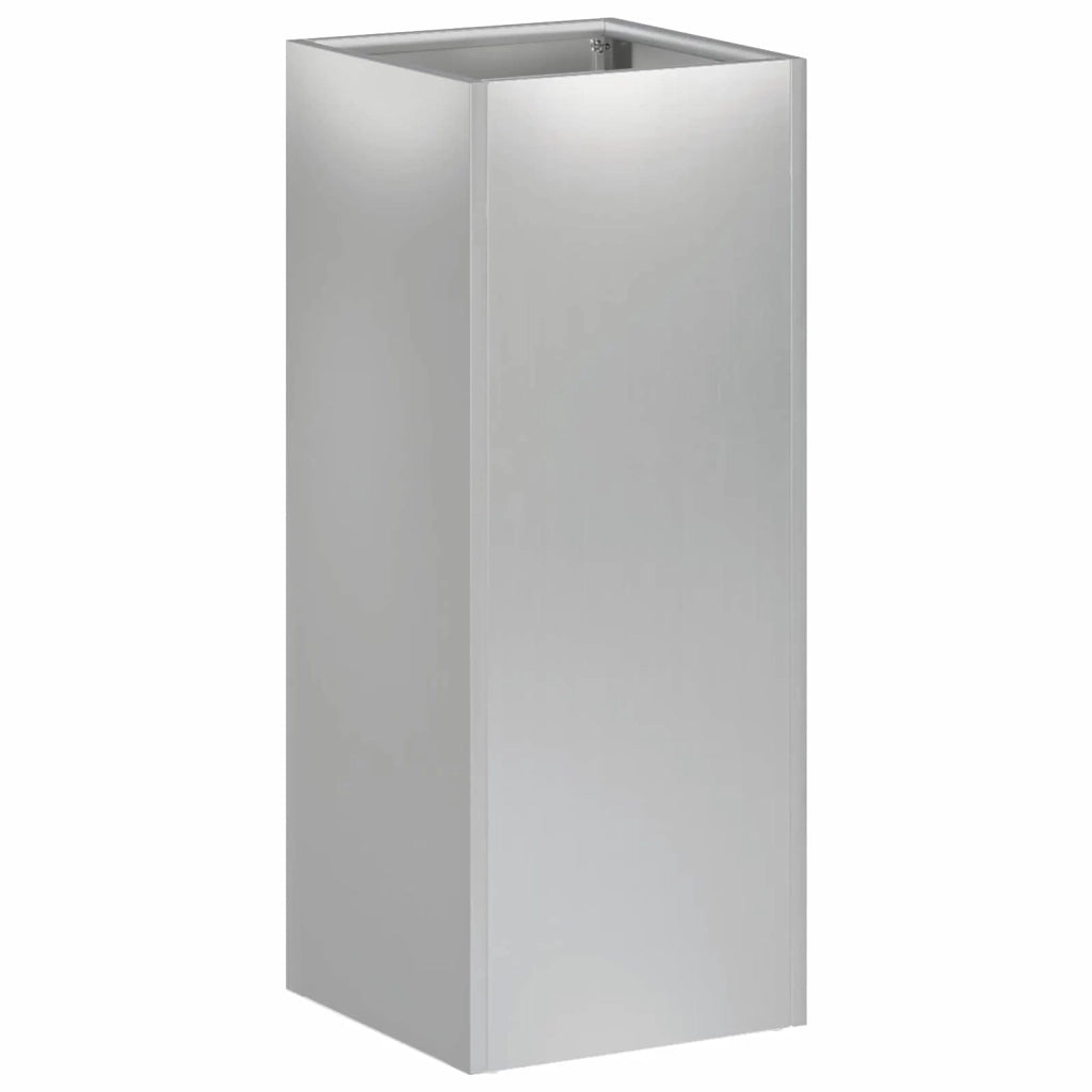 Vaso da giardino Argento 20 x 20 x 40 cm Acciaio zincato 8005298