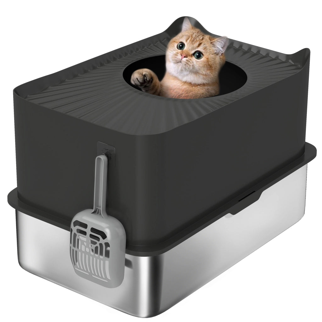 Lettera per Gatti ¨C zephmum ¨C Nero Acciaio Inox 60x40x38 cm