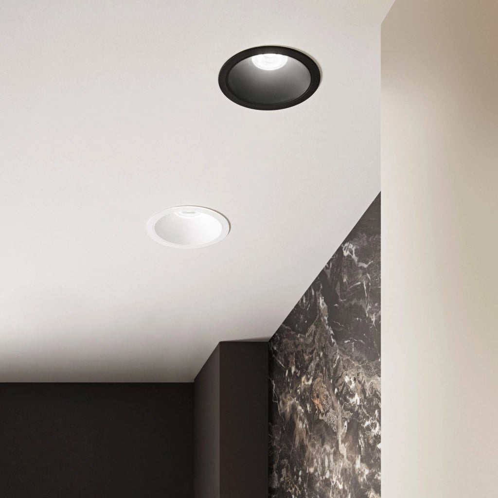 INCASSO LED QUANTUM NERO 40W 4300LM CCT 3000K / 4000K / 6500K  IP44CM 18,5X10,9CM