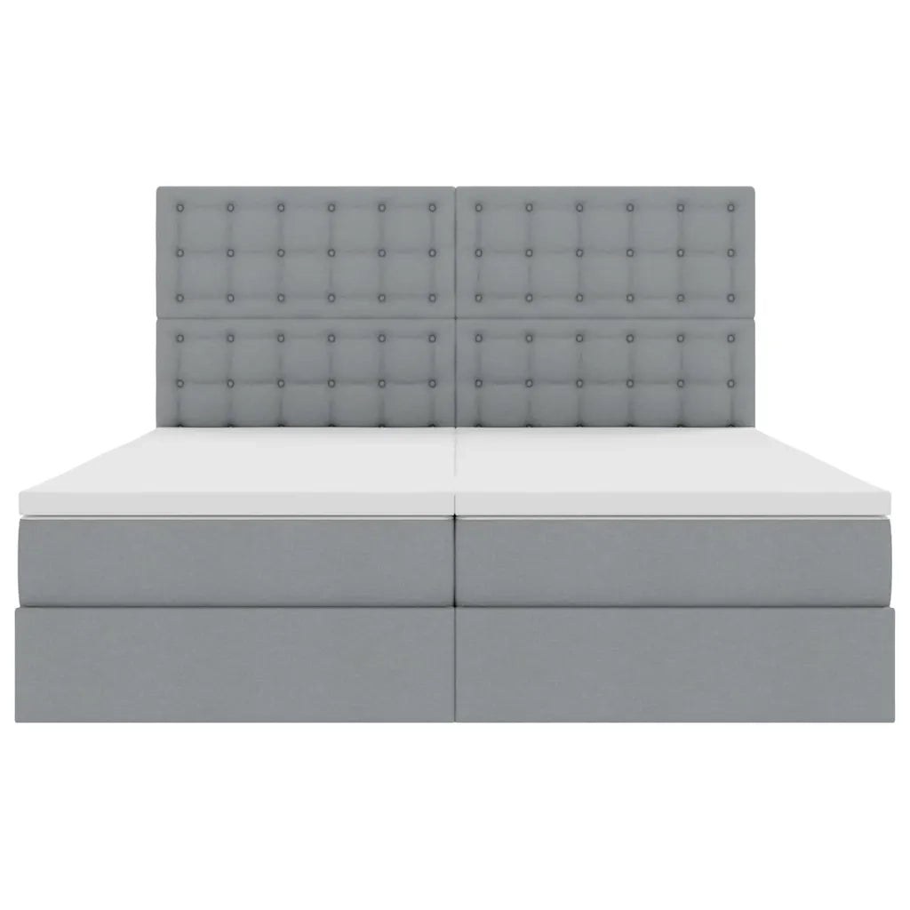 Letto con Contenitore Grigio Chiaro 180 x 200 cm Tessuto