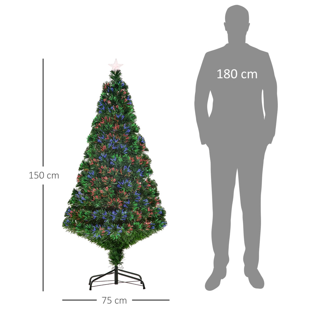 Albero di Natale Artificiale 150cm ¨C Xylo ¨C con Fibra Ottica LED 180 Rami