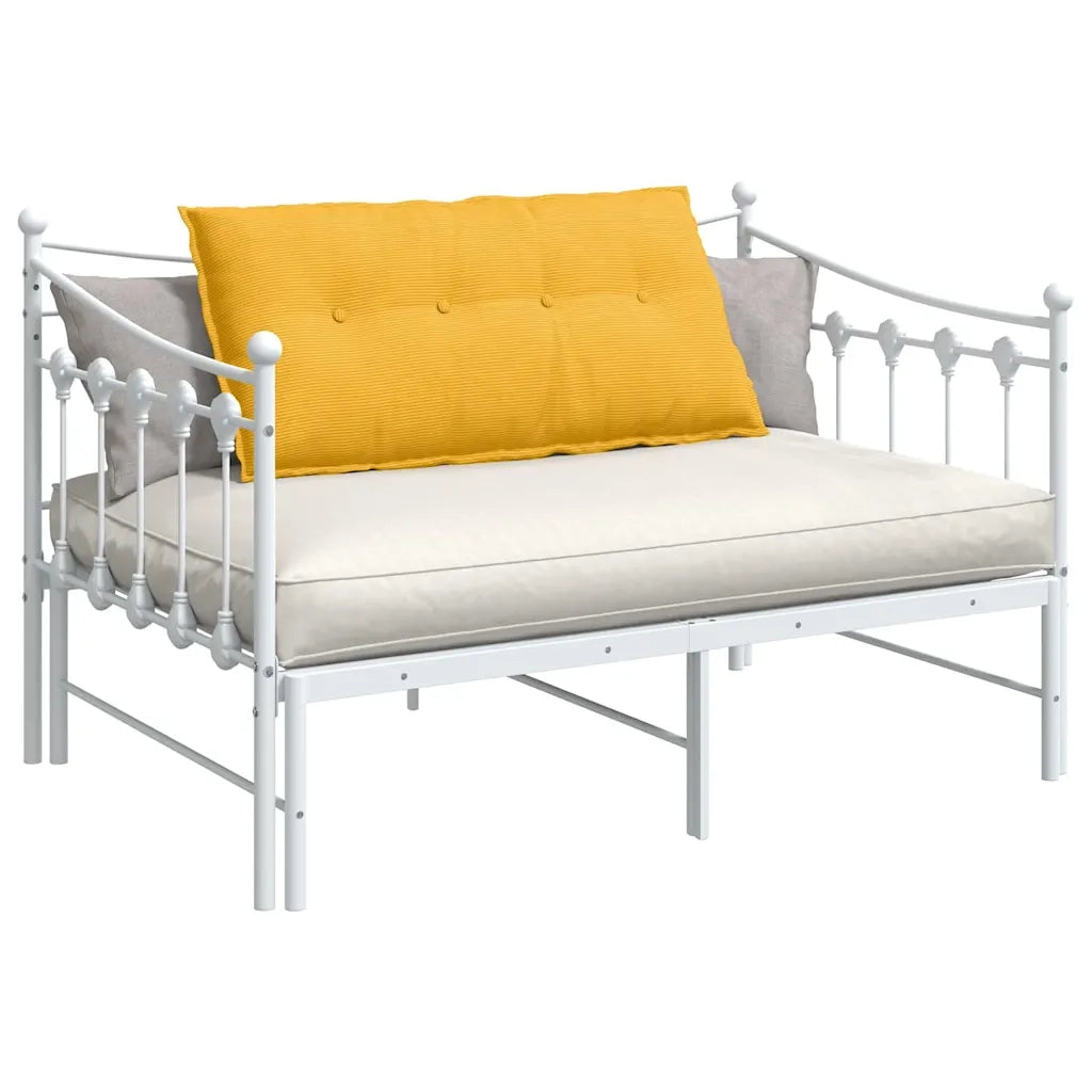 Cuscino per Schiena Giallo Chiaro 100 x 50 cm Tessuto in Cords 42014785