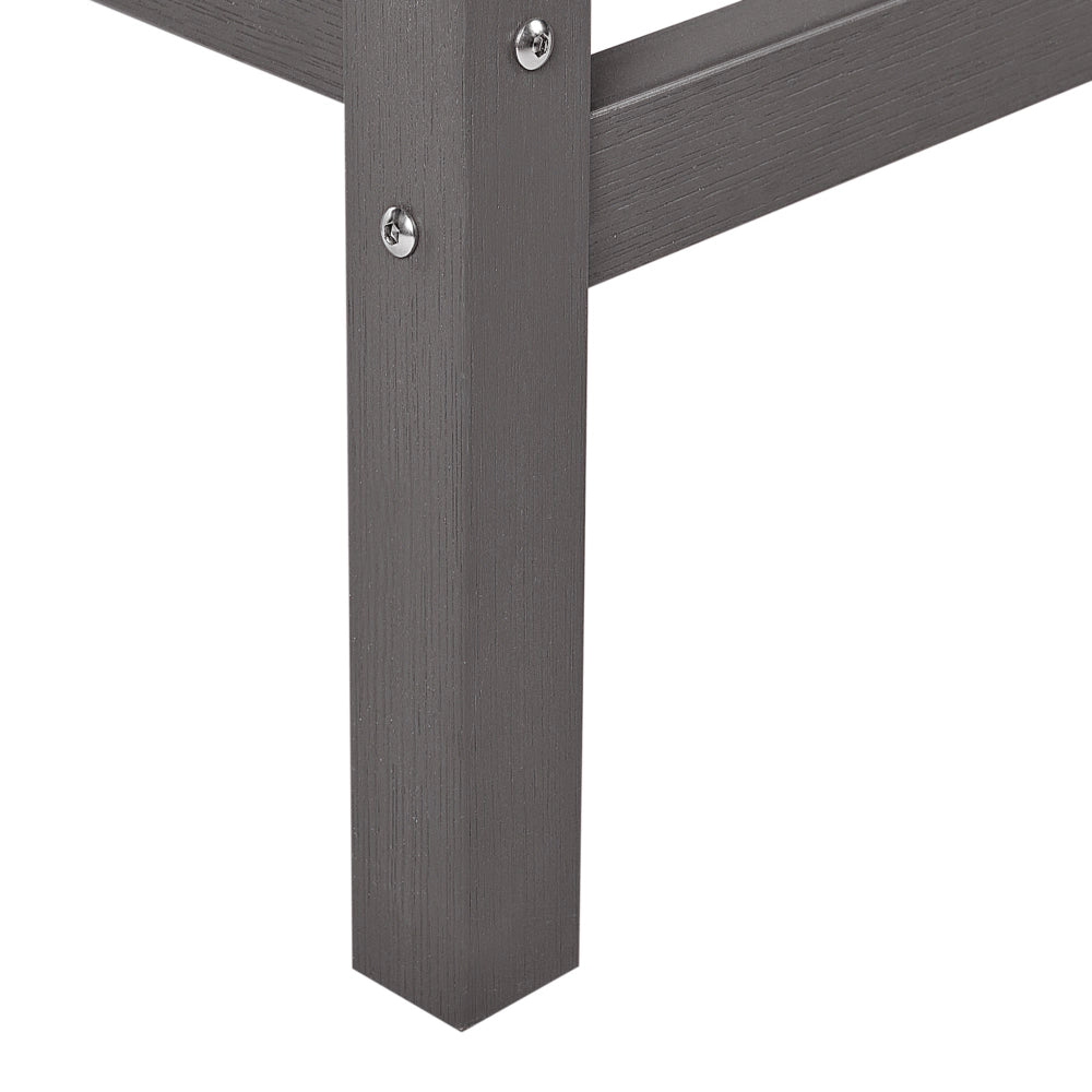 Tavolo da bar da giardino Grigio scuro in materiale sintetico 60 x 60 cm Industriale Tradizionale da giardino all'aperto per il patio