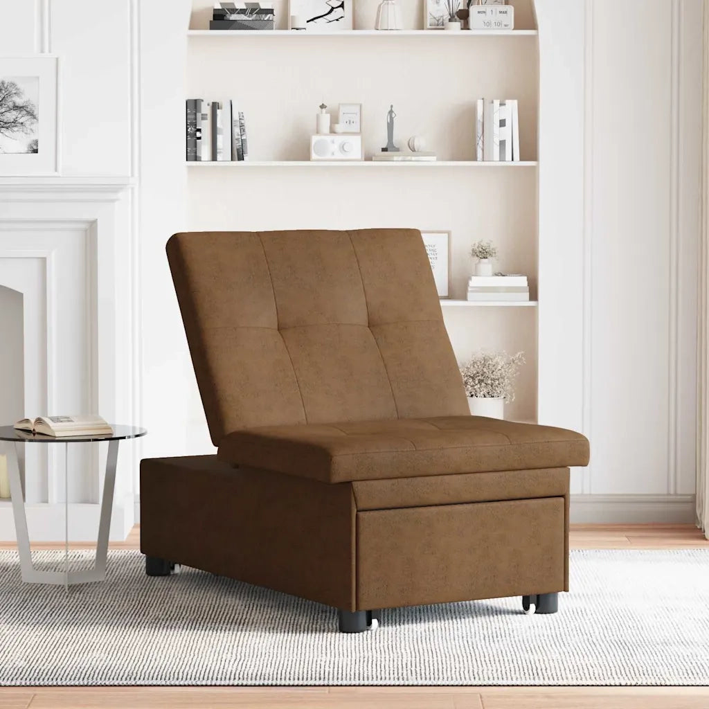 Divano letto-Sofa Letto-Daybed Marrone 194 x 67 x 82 cm Tessuto Huahua