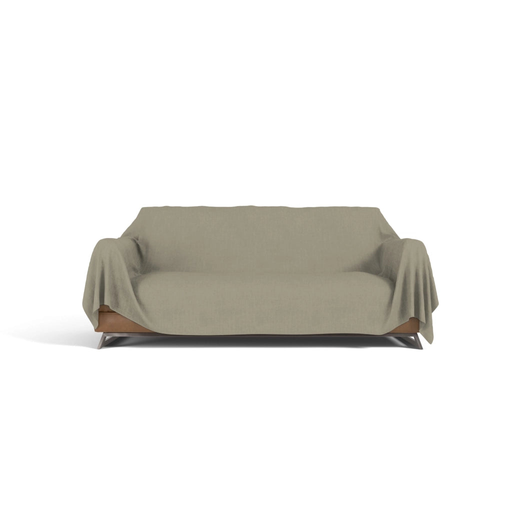Telo Arredo Coprittutto Copridivano in Cotone Tortora 270x300 cm