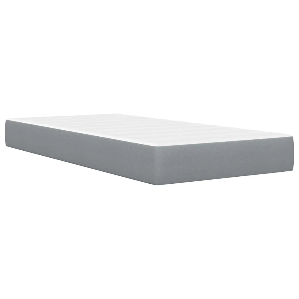 Struttura letto con materasso Grigio chiaro 80 x 200 cm Tessuto 3415078