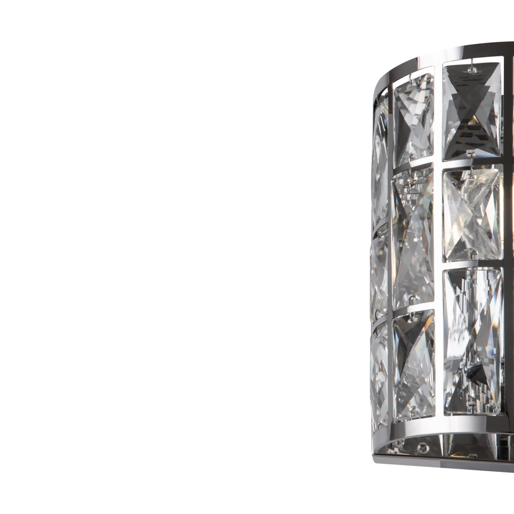 Maytoni applique moderna Gelid 1 luce E27 cromo metallo cristallo