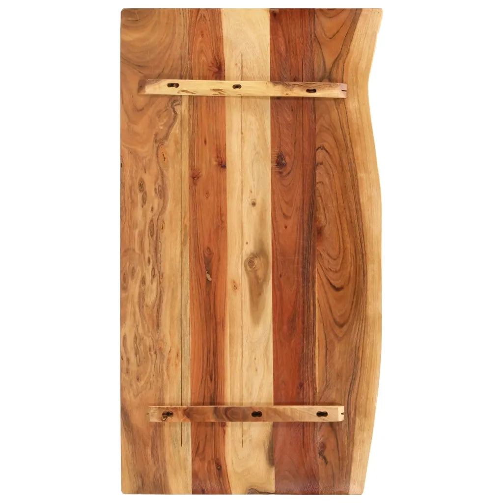 Piano per VanitÃ  Bagno in Massello di Acacia 100x52x3,8 cm