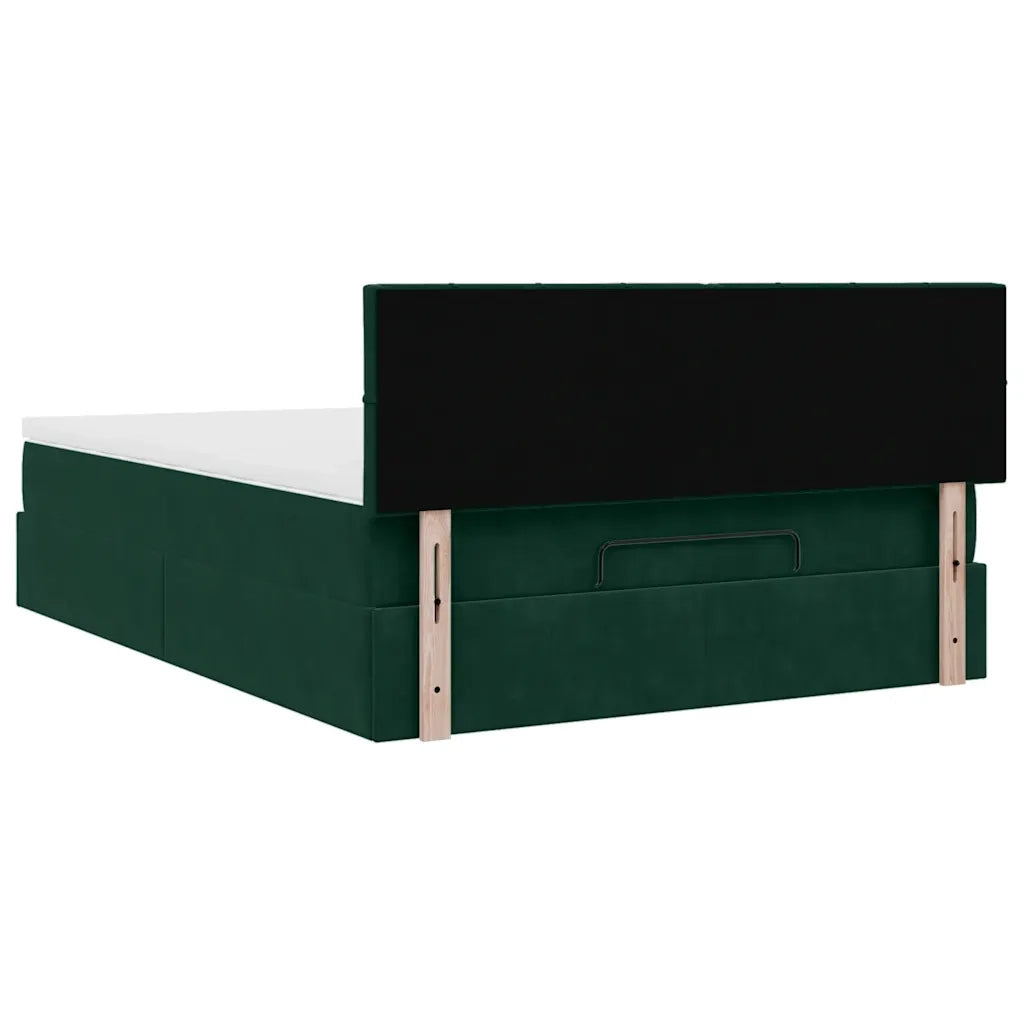 Struttura Letto Pouf con Materasso 140x190 cm in Velluto 3312623