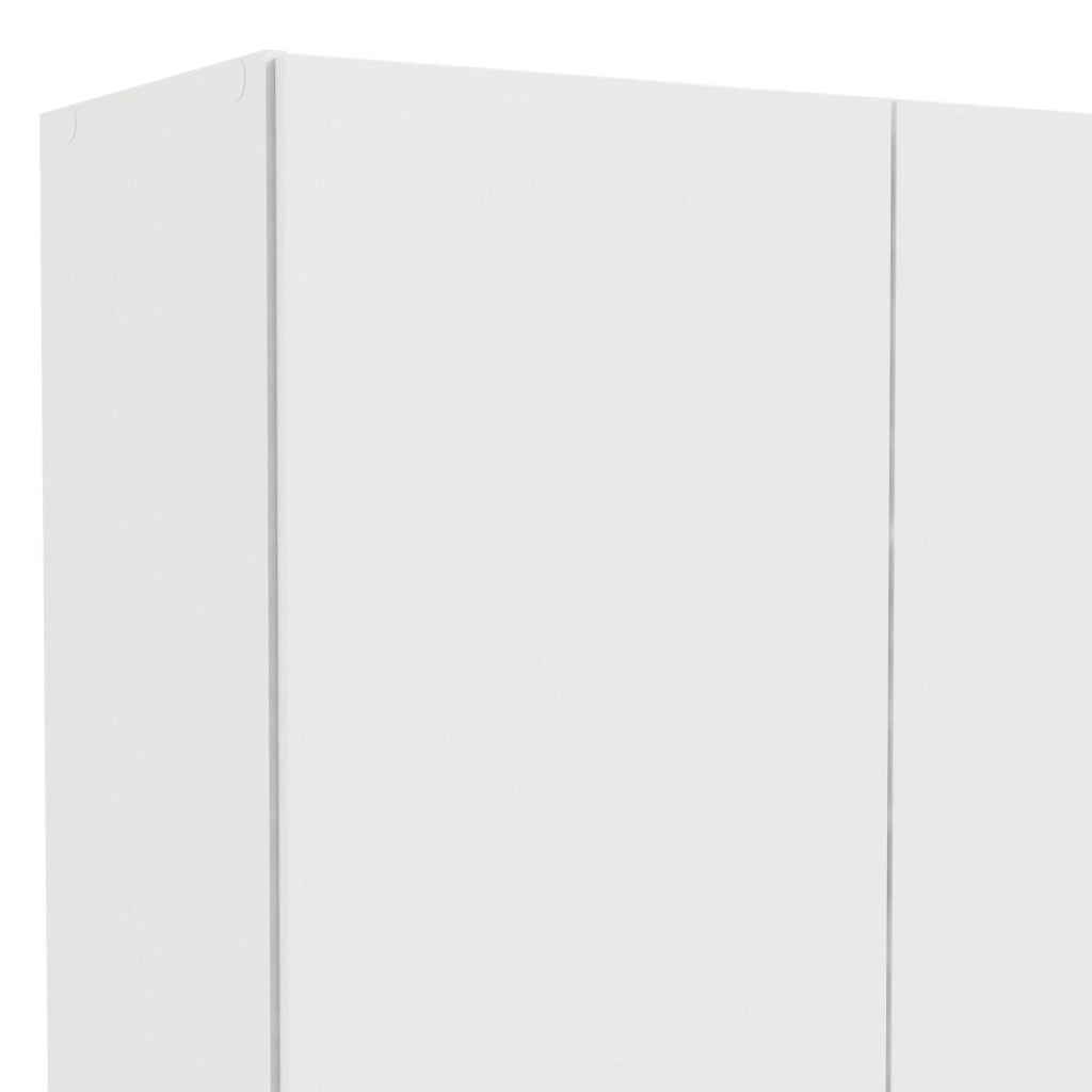 Guardaroba 2 ante Amylya, Mobile camera da letto, Cabina armadio portabiti, Armadio appendiabiti, 79x36 h170 cm, Bianco