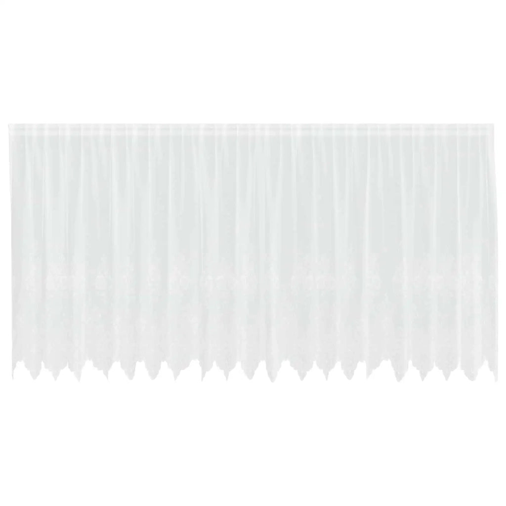 Tenda in Pizzo con tende Bianco 160 x 500 cm Poliestere 4107804