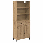 Credenza | Madia | Buffet da pranzo | Armadio da pranzo con cassetto Rovere artigianale 69,5 x 34 x 180 cm