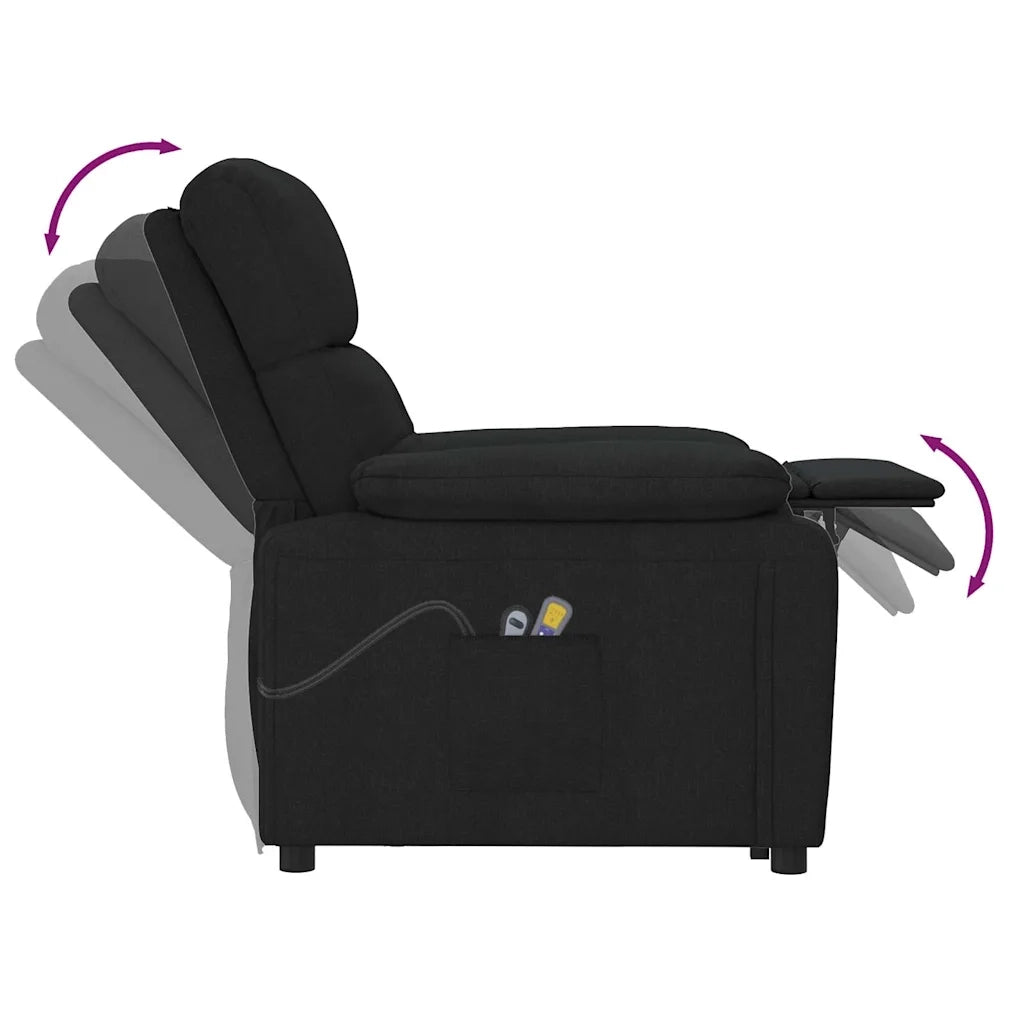 Divano Sedia-Poltrona Massaggiante Elettrica Nera in Tessuto 310655