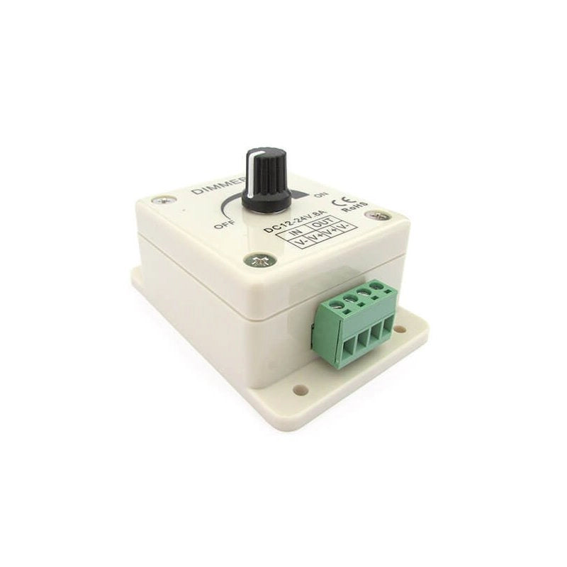 Led Dimmer Segnale PWM Con Rotella Per Striscia Bobina Luci Led 12V 24V 8A