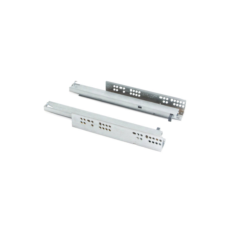 Set di guide per cassetti a scomparsa Silver, estrazione totale, push, profondità 250 mm, Acciaio, Zincato bianco