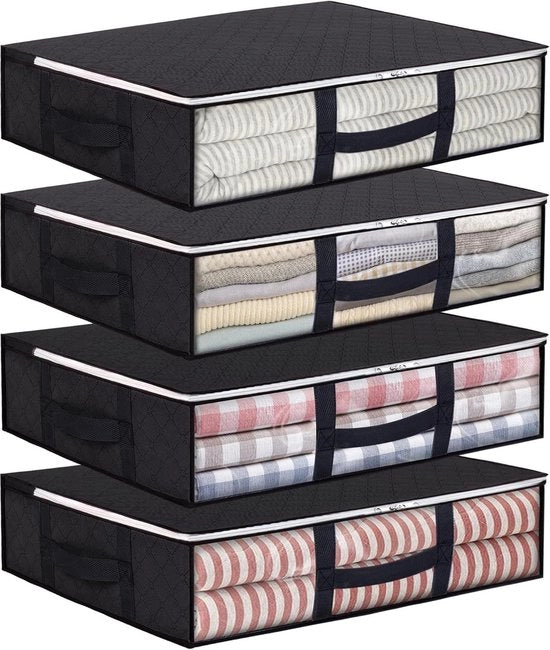 Ottone 40 l per sottoscala con finestra - Grande capacità sacchetto per abbigliamento con maniglie rinforzate - Deposito coperte e coperte