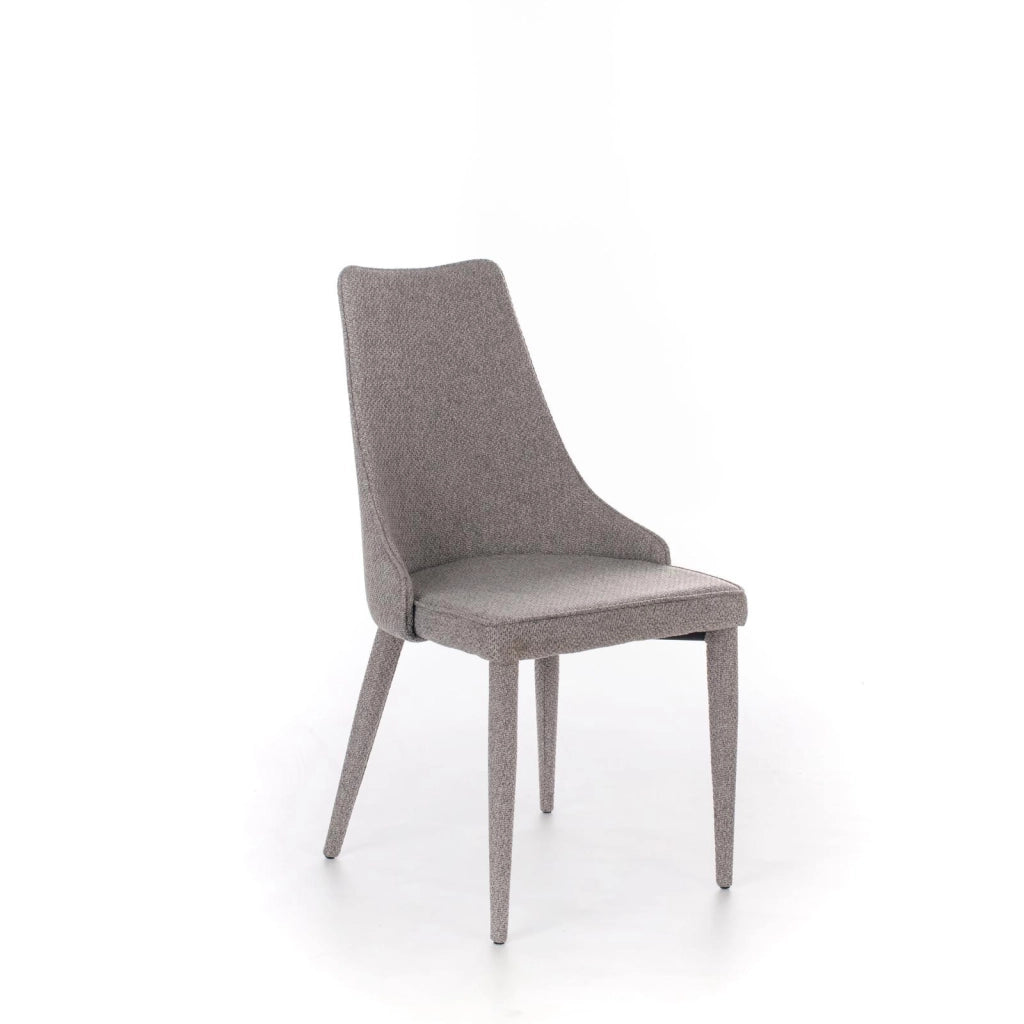 Sedia Myriam Imbottita in Tessuto Grigio con Struttura in Metallo Verniciato - Design Elegante e Raffinato per Sala da Pranzo
