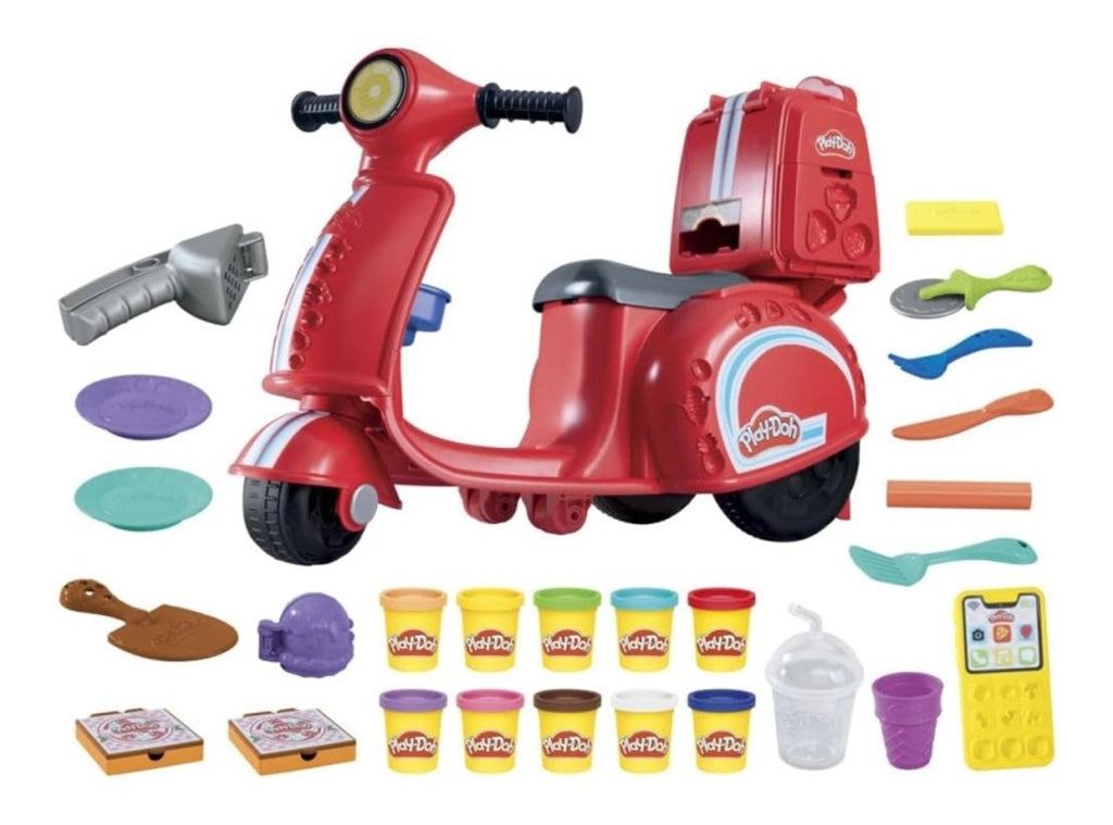 Hasbro Play-Doh Pizza a Domicilio Playset con Scooter con Attività Manuali