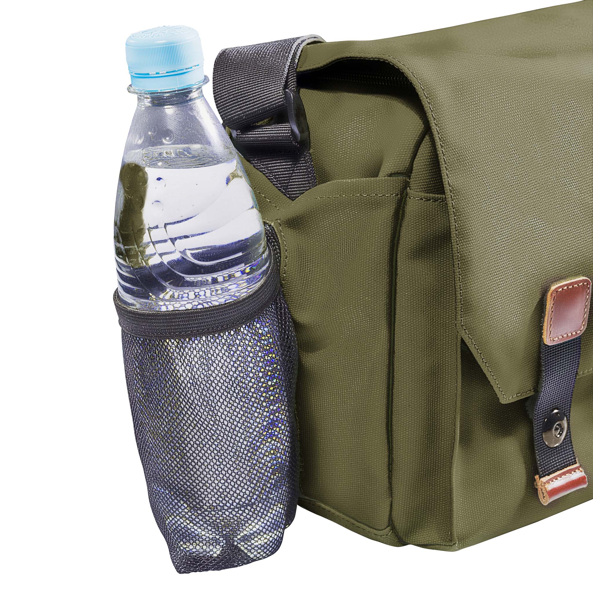 Mantona borsa fotografica Milano grande verde oliva