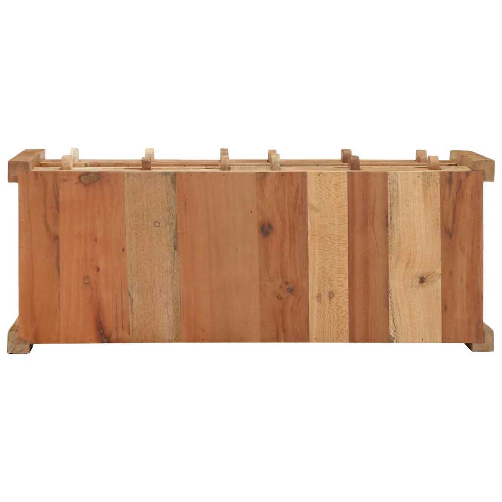 Mobile porta TV rettangolare moderno con 4 cassetti per riporre in modo pratico in soggiorno 83 x 33 x 46 cm in legno riciclato marrone 02_0057921
