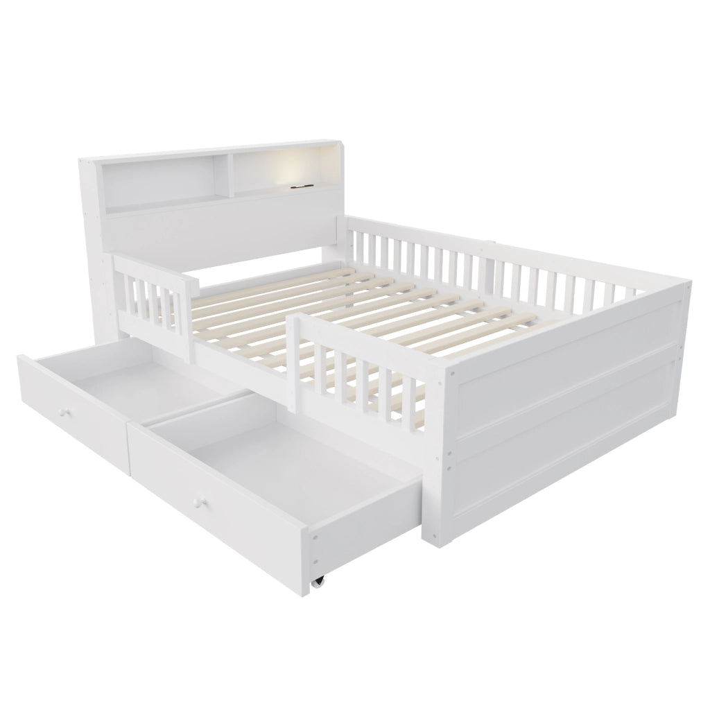 LETTO multifunzione 90x190 cm bianco in legno di pino