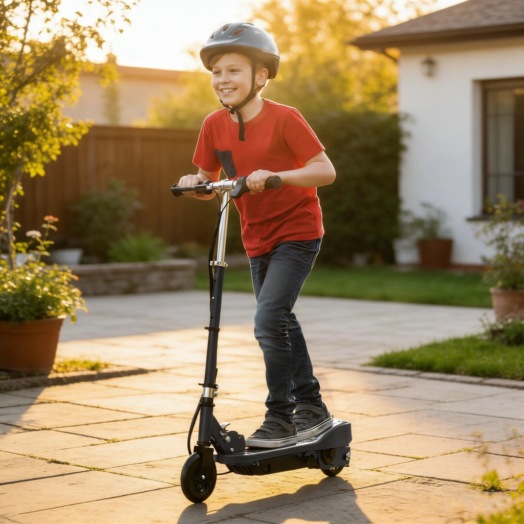 Monopattino Elettrico Pieghevole per Bambini ¨C Xylo ¨C 120W 12km/h 7+ Anni Nero