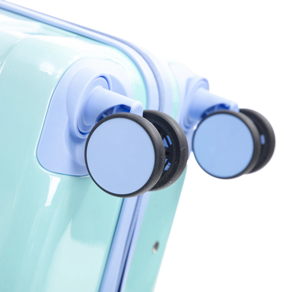 Set di valigie 4 pezzi con lucchetto a combinazione, ruote doppie 360°, manico telescopico, pc, giallo