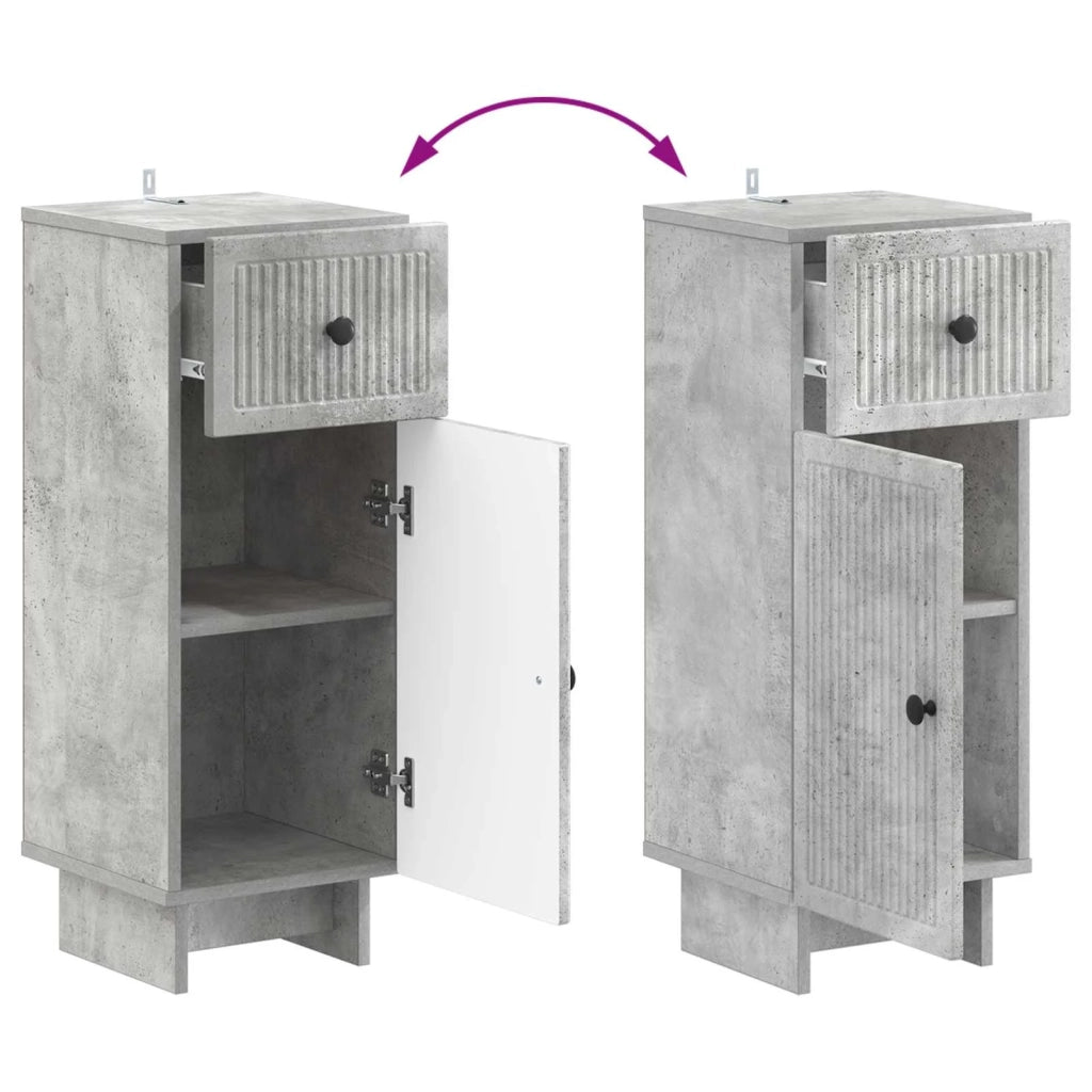 Mobiletto da Bagno EDE Grigio Cemento 30 x 31 x 80 cm 895948