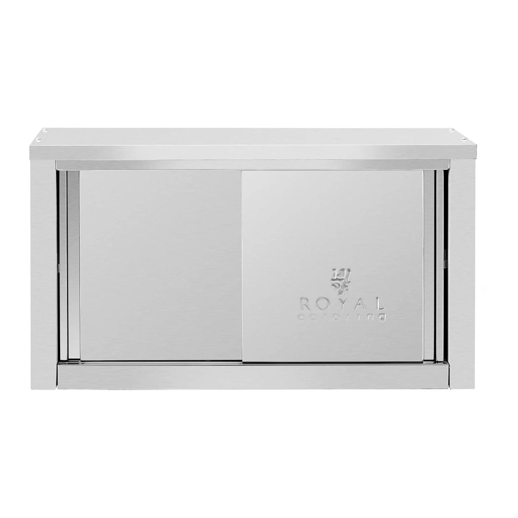 Pensile in acciaio inox pensile con ante scorrevoli pensile da cucina pensile in acciaio inox 900 x 400 x 500 mm portata 60 kg 14_0005002