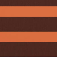 Paravento Balcone Arancione e Marrone 90x500 cm Tessuto Oxford