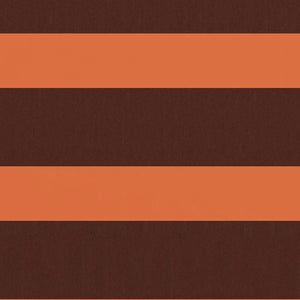 Paravento Balcone Arancione e Marrone 90x500 cm Tessuto Oxford