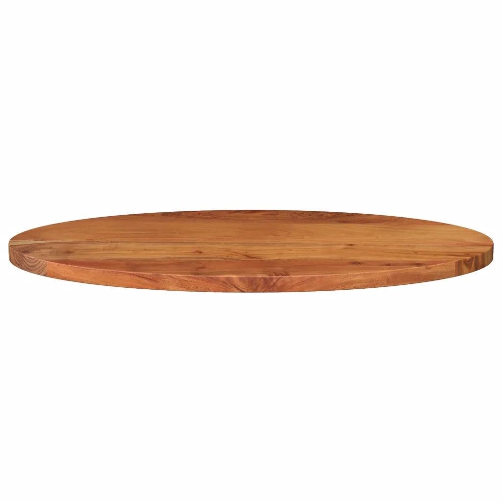 Piano Tavolo 80x40x2,5cm Ovale in Legno Massello di Acacia