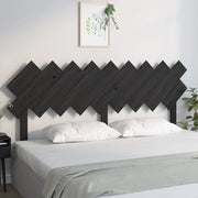 Testiera per Letto-Testata-Testiera Decorativa Nera 178x3x80,5 cm in Legno Massello di Pino