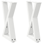 Set di 2 gambe moderne regolabili per tavolino da caffè 38 x 42-43,3 cm in acciaio bianco 02_0056987