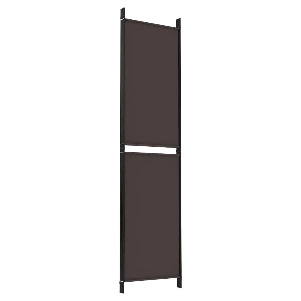 Divisorio a 4 Pannelli Marrone 200x200 cm in Tessuto 350231