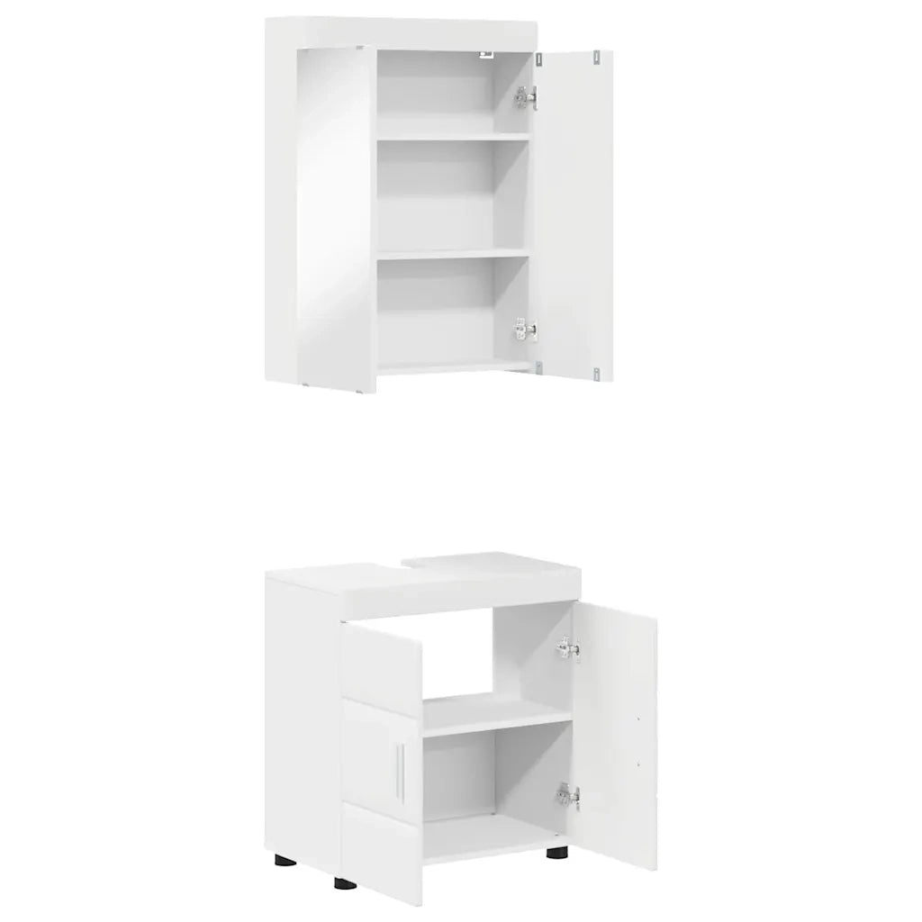 Set di mobili per il bagno TULUM 2 pcs Bianco 60 x 34 x 63 cm