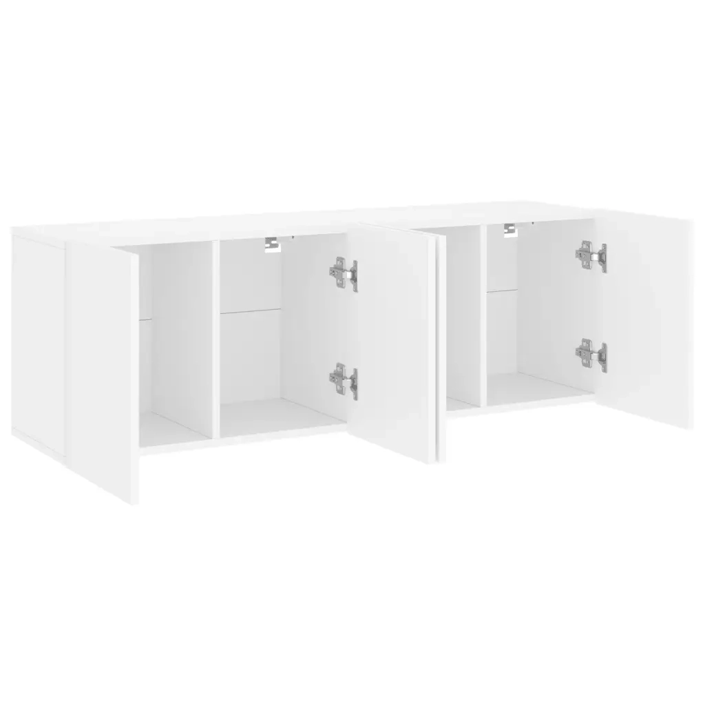 Mobili TV a Parete 2pz | Armadietto TV | Mobile Porta TV Bianchi 60x30x41 cm